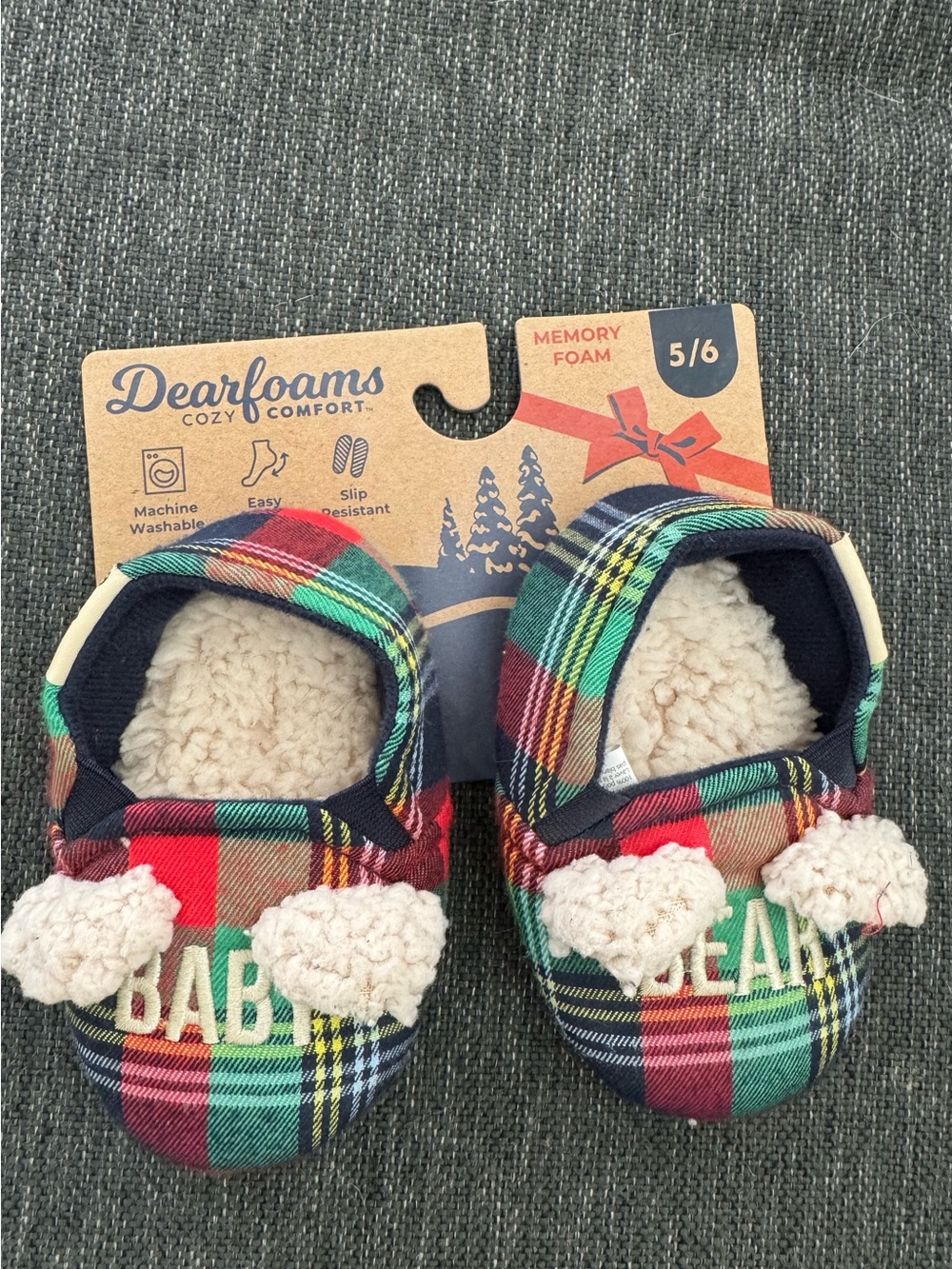 Dearfoams Baby Bear Slippers